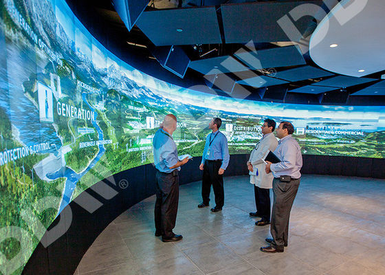 지도한 역광선에 의하여 구부려진 영상 스크린 500 Nits는 반대로 섬광 LG 얇은 날의 사면 감시자 떠오릅니다