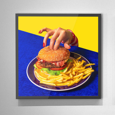 슈퍼마켓을 위한 22 인치 고해상도 케케묵은 스크린 Lcd 디지털 신호 광고 모니터