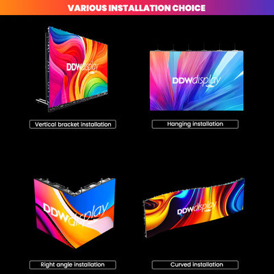 프로페셔널 스테이지 렌터 LED 디스플레이 성능 160/160° 뷰 앵글과 5000:1 콘트라스트 비율