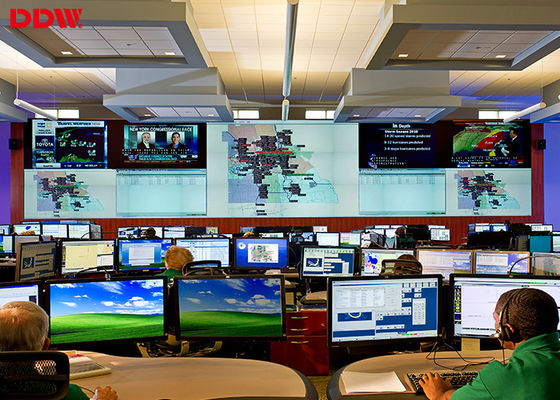 쇼핑 센터 관리 센터 DDW-DV55FHM-NS0를 위한 영상 벽 3x3 RS232 통제 55" 5.3 mm 매우 얇은 날의 사면 전시 삼성