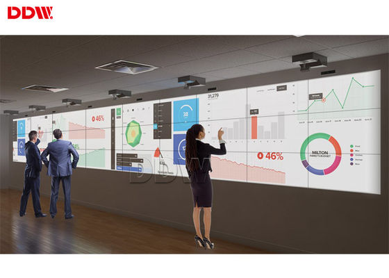 탄력적 터치 스크린 월 디스플레이, LCD 비디오 월은 3.5 Mm 베젤을 드러냅니다
