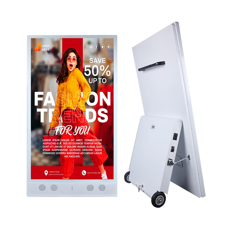 55인치 외관 디지털 사이니지 휴대용 배터리 및 외관 광고 캠페인용 LCD 광고 디스플레이 화면