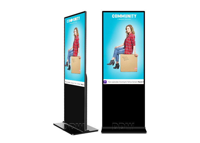 50” large Free Standing kiosk advertising Digital Signage format touch screen for security monitoring center
