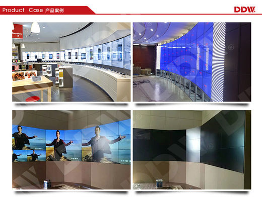 65"는 영상 벽 500 Nits 1080p 고해상 3.5mm Snarrow 날의 사면 DDW-LW650HN11를 구부렸습니다