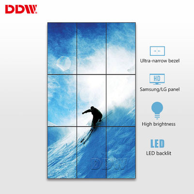 DP는 55 인치 DDW LCD 비디오 월 500 NIT고 휘도 광고 바깥쪽에 루프를 이룹니다